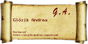 Glózik Andrea névjegykártya